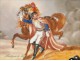 Paris porcelain dish Gericault 19th Cuirassier Horse