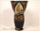 Enamel glass vase Quimper Breton P.Fouillen 20th