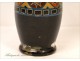 Enamel glass vase Quimper Breton P.Fouillen 20th