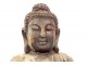 Grande sculpture bois Bouddha Amitabha 4mains Karana Mudra Dhyana Mudra 19è