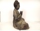 Grande sculpture bois Bouddha Amitabha 4mains Karana Mudra Dhyana Mudra 19è