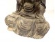 Grande sculpture bois Bouddha Amitabha 4mains Karana Mudra Dhyana Mudra 19è
