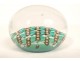 Saint-Louis crystal sulphide paperweight millefiori flowers certificate 20th century