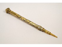 Pencil with perpetual calendar, gilt metal nineteenth