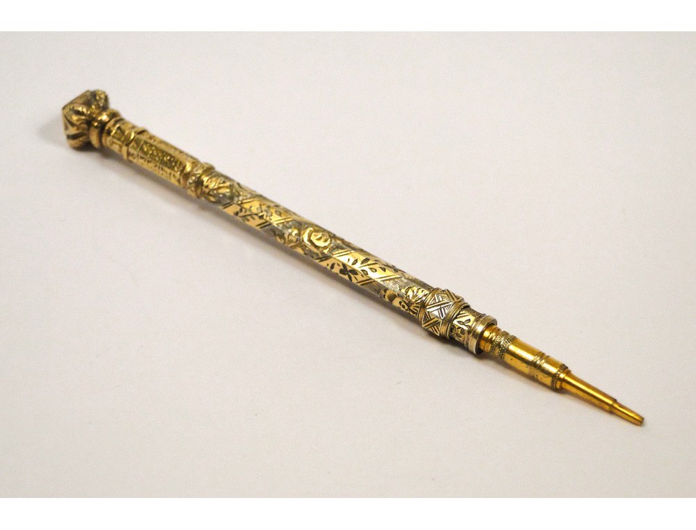 Stylo Ancien Porte-mines Avec Calendrier Perpétuel - Matière Bakélite - Occasion