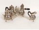 Selfish coffee service 4PC solid silver Minerva André Aucoc PB 814gr 19th century