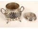 Selfish coffee service 4PC solid silver Minerva André Aucoc PB 814gr 19th century