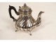 Selfish coffee service 4PC solid silver Minerva André Aucoc PB 814gr 19th century