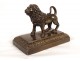 Sculpture presse-papier bronze lion passant marchant Italie XIXème siècle