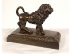 Bronze paperweight sculpture lion passerby walking Italy 19th century