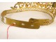 Couronne diadème vierge statue laiton doré strass fleurs XIXème siècle