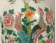 Paire grands vases porcelaine chinoise paon faisan oiseaux Tongzhi XIXème