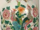 Paire grands vases porcelaine chinoise paon faisan oiseaux Tongzhi XIXème