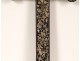 Croix crucifix bois nacre marqueterie fleurs raisins couronne Vietnam XIXè