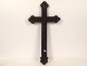 Croix crucifix bois nacre marqueterie fleurs raisins couronne Vietnam XIXè