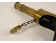 Microscope ancien instrument optique coffret acajou laiton doré XIXè siècle