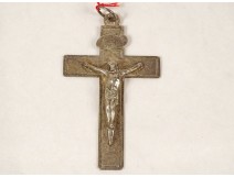 Croix pendentif Christ argent massif Soeurs Sacré-Coeur Saint-Jacut XIXème