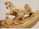 Tip pipe carved, decorated with dog and horse nineteenth