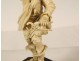 2 statuettes ivoire sculpté personnages fumeur forgeron Allemagne début XIXè