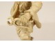 2 statuettes ivoire sculpté personnages fumeur forgeron Allemagne début XIXè