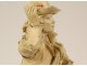 2 statuettes ivoire sculpté personnages fumeur forgeron Allemagne début XIXè