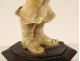 2 statuettes ivoire sculpté personnages fumeur forgeron Allemagne début XIXè