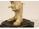 2 statuettes ivoire sculpté personnages fumeur forgeron Allemagne début XIXè
