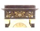 Pendule à colonnes bois noirci marqueterie laiton doré Napoléon III XIXème