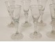 Série 7 verres à pied verre soufflé début XIXème siècle