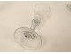 Série 7 verres à pied verre soufflé début XIXème siècle