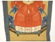 Paire peintures Chine portraits couple ancêtres dignitaire mandarin XIXème