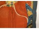 Paire peintures Chine portraits couple ancêtres dignitaire mandarin XIXème