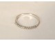 Bague alliance or blanc 750 petits brillants roses PB 1,32gr bijou XXème