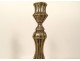 Pair of 18th century Regency silver-plated bronze candlesticks