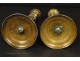 Pair of gilt bronze candlesticks 18th Executive