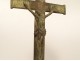 Crucifix d'autel Christ Croix bronze argenté XIXème siècle