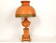 Lampe bureau tôle peinte balustre pieds griffes Italy Italie vintage XXème