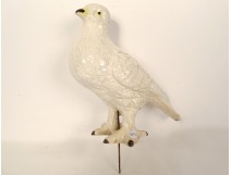 Sculpture faïence goût Bavent oiseau mouette décoration toiture faitage XXè