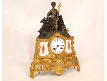 Gilt bronze clock, Barbot Paris, Restoration nineteenth
