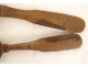 2 cuillères bretonnes bois sculpté fin XIXème début XXème siècle