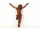 Christ carved wood crucifix cross sculpture 19th century