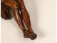 Christ carved wood crucifix cross sculpture 19th century