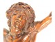 Christ carved wood crucifix cross sculpture 19th century