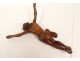 Christ carved wood crucifix cross sculpture 19th century