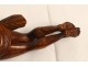 Christ carved wood crucifix cross sculpture 19th century