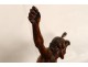 Christ carved wood crucifix cross sculpture 19th century
