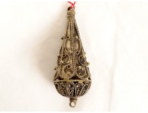 Pendentif collier Tiznit Maroc Maghreb argent émail berbère XXème siècle