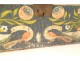 Coffre coffret mariage normand bois peint oiseaux guirlandes fleurs XIXème