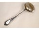 Spoon sprinkle silver metal with foliage nineteenth