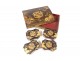Coffret boîte à jeu laquée armoiries blason Comte jetons nacre lions XVIIIè